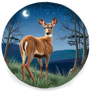 Doe Under Moonlight Png 06292024 PNG Image