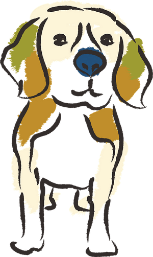 Dog, Beagle, Brush, Japanese Style, HD Png Download PNG image with transparent background