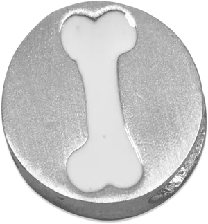 Dog Bone Embossed Metal Token PNG Image