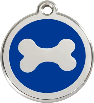 Dog Bone Tag Blue Background PNG Image