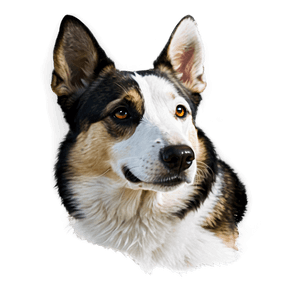 Dog Head Illustration PNG kxn14 PNG