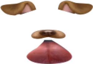 Dog Noseand Ears Snapchat Filter Elements PNG Image