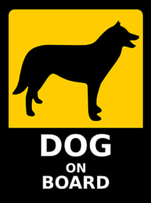 Dog On Board Sign PNG with transparent background