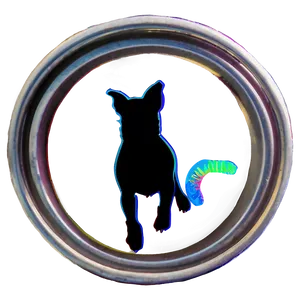 Dog Silhouette Jumping Through Hoop Png Iuh56 PNG Image