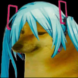 Doge_ Anime_ Hair_ Meme PNG image with transparent background