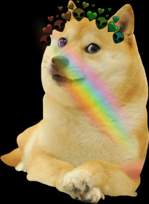 Doge_ Rainbow_ Meme.jpg PNG image with transparent background