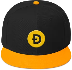 Dogecoin Branded Baseball Cap PNG Image