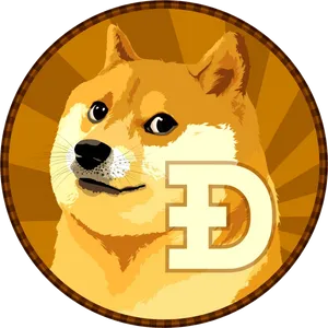 Dogecoin Cryptocurrency Mascot PNG Image