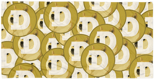 Dogecoin Cryptocurrency Pattern PNG image with transparent background