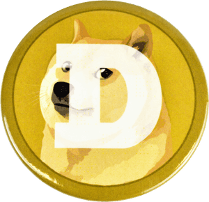 Dogecoin Cryptocurrency Token PNG image with transparent background