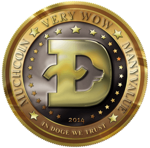 Dogecoin Cryptocurrency Token PNG image with transparent background