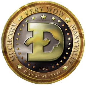 Dogecoin Cryptocurrency Token PNG Image