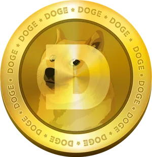 Dogecoin Cryptocurrency Token PNG Image