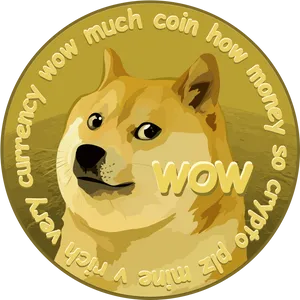 Dogecoin Meme Cryptocurrency PNG Image