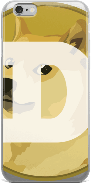 Dogecoin Themed Phone Case PNG image with transparent background