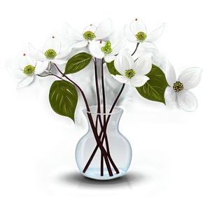 Dogwood In Vase Png Bwv PNG Image