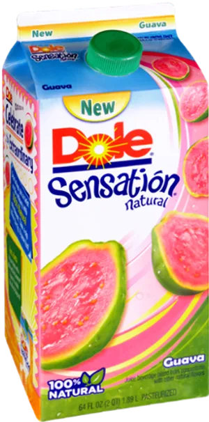 Dole Sensation Guava Juice Packaging PNG Image