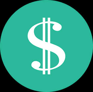 Dollar Sign Icon Aqua Background PNG image with transparent background