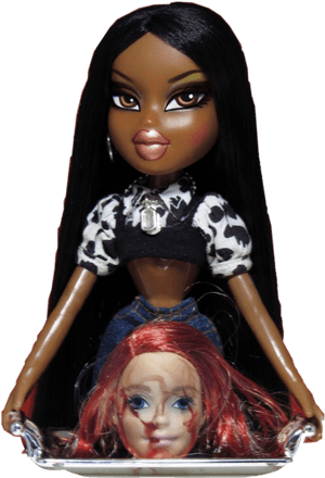 #grunge #gore #creepy #doll #bratz #remixit - Black Bratz Dolls Face, HD Png Download PNG image with transparent background