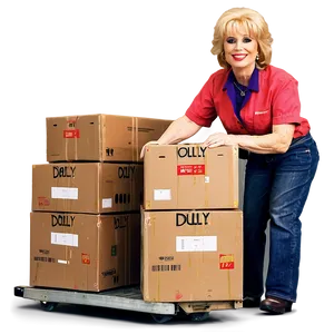 Dolly With Boxes Png Prk PNG Image