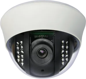 Dome Security Camera Closeup PNG Image