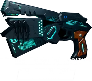 Dominator Special Edition Futuristic Gun PNG Image