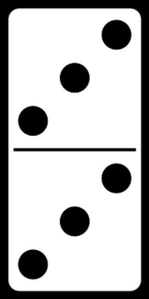 Domino Fiveand Four PNG image with transparent background