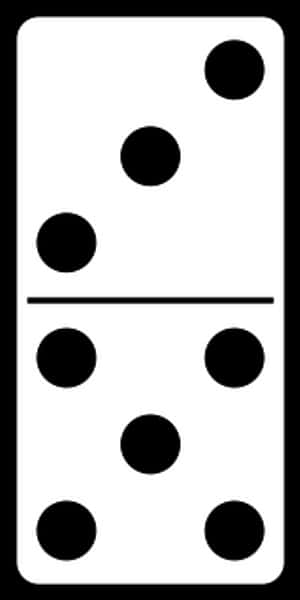 Domino Tile Six Three PNG image with transparent background