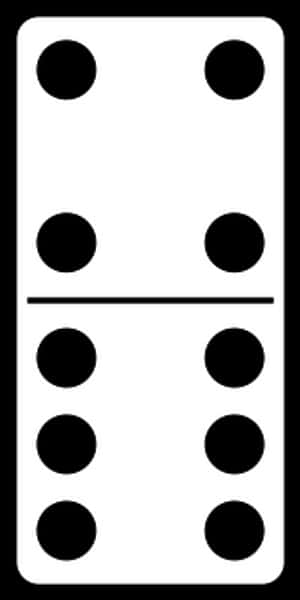 Domino Tile Six Three PNG image with transparent background