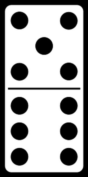 Domino Tile Six Three PNG image with transparent background