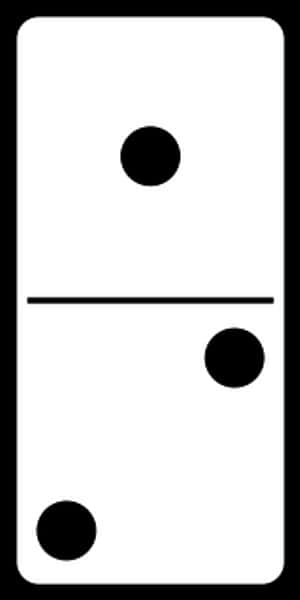 Domino Tile Three Five PNG image with transparent background