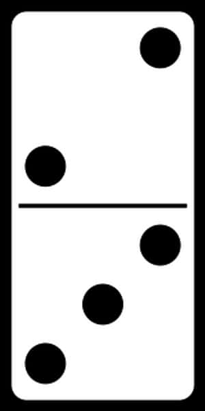 Domino Tile Three Five PNG image with transparent background