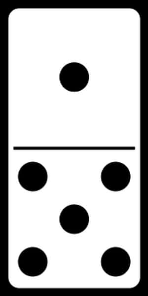 Domino Tile15 PNG image with transparent background