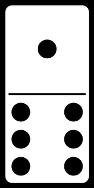 Domino Tile16 PNG image with transparent background