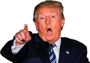 Donald Trump Pointing Gesture PNG Image