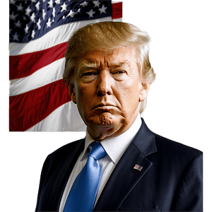 Donald Trump Portrait PNG qhx18 PNG image with transparent background
