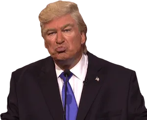 Donald Trump Pouting Expression PNG Image