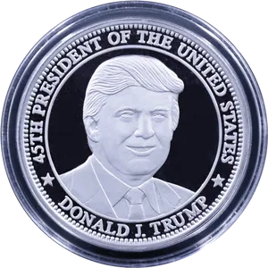 Donald Trump Presidential Coin PNG Image