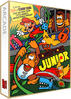 Marquee Donkey Kong Junior - Donkey Kong Jr Mame, HD Png Download PNG