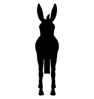 Donkey Silhouette Graphic PNG Image