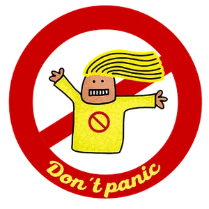 Dont Panic Illustration PNG Image