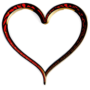 Doodle Heart Outline PNG pmv85 PNG