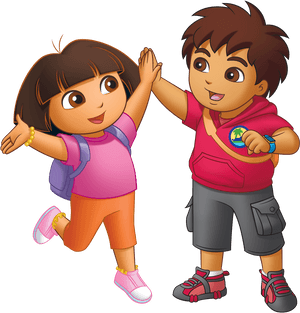 Dora Diego High-five - Dora And Diego Png, Transparent Png PNG image with transparent background