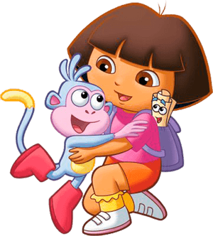 Dora The Explorer - Dora And Boots Hugging, HD Png Download PNG image with transparent background