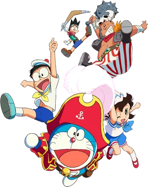 Doraemon_and_ Friends_ Adventure_ Fall PNG Image