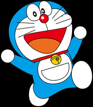 Doraemon_ Happy_ Character_ Art PNG image with transparent background