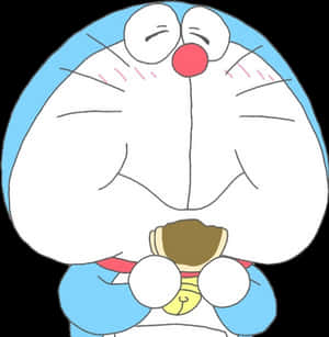 Doraemon Laughing Close Up PNG image with transparent background