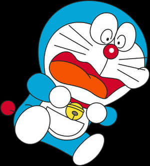 Doraemon_ Shocked_ Expression PNG image with transparent background