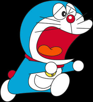 Doraemon_ Shocked_ Expression PNG image with transparent background