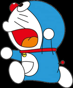 Doraemon_ Shocked_ Expression PNG image with transparent background